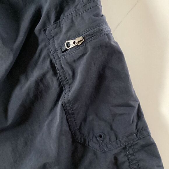 Columbia Mens Sz 2XL Nylon Shorts Navy Elastic Waist Belt Mesh Lining Fishing - Picture 7 of 9